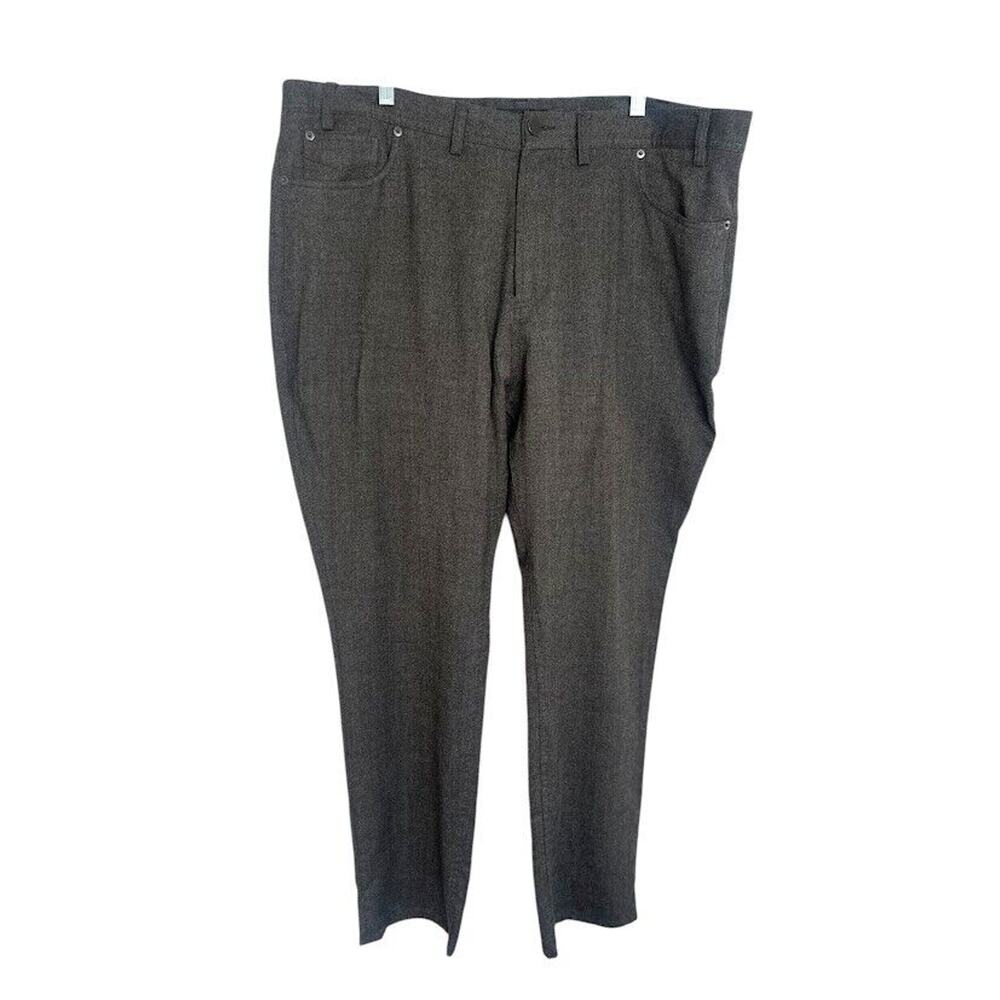 Vince Camuto Mens Wool Blend Pants Straight Brown 38x32 Casual Office Stretch